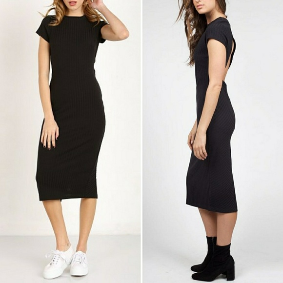 Free People Heatwave Knit Fitted Midi Dress - Picture 3 of 5